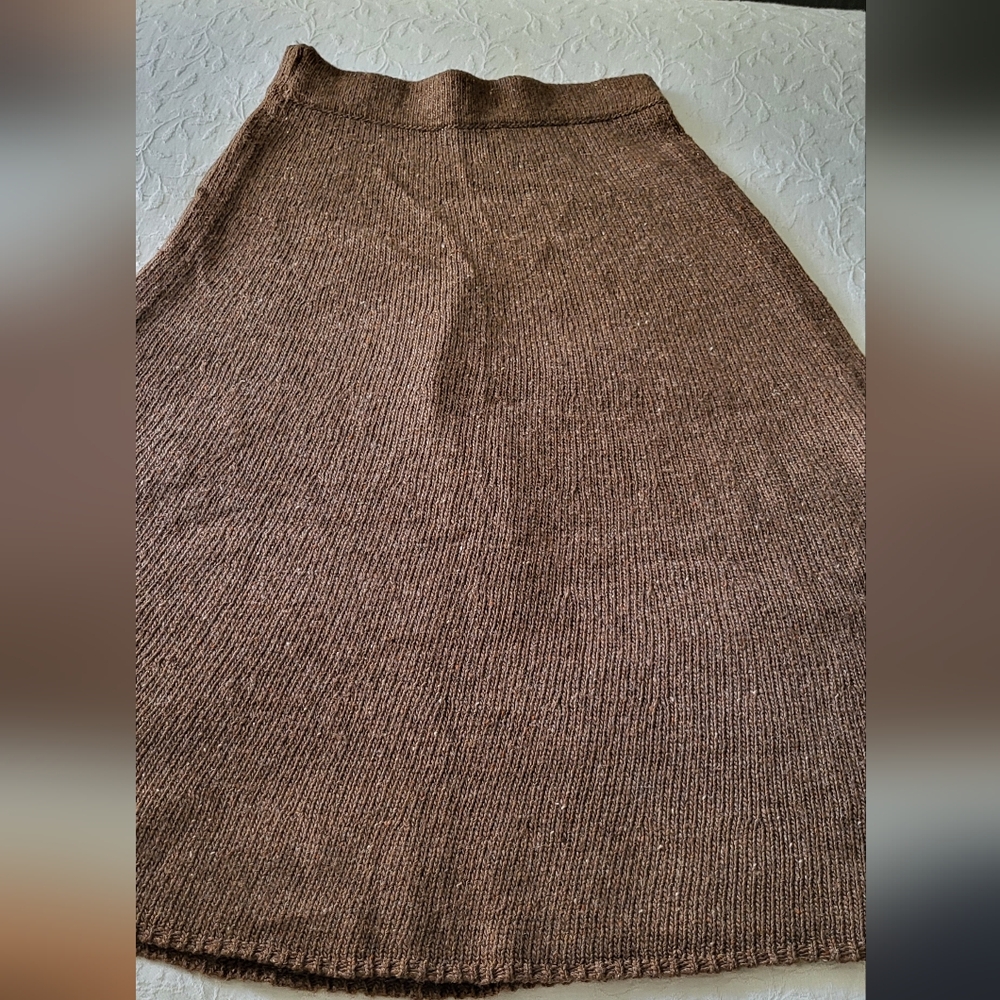 Zara Brown Knit Maxi Skirt - Picture 4 of 12